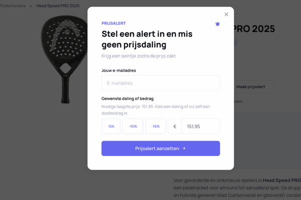 Prijsalert PadelEffect