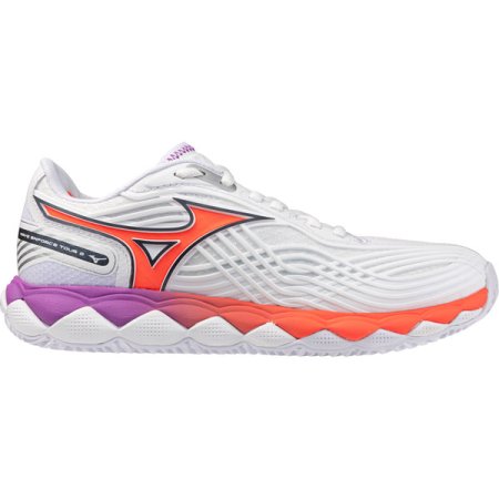 Mizuno Wave Enforce Tour 2 Clay Dames - Wit/Oranje/Paars