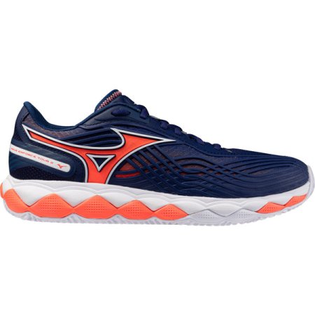 Mizuno Wave Enforce Tour 2 Clay Unisex - Blauw/Wit/Oranje