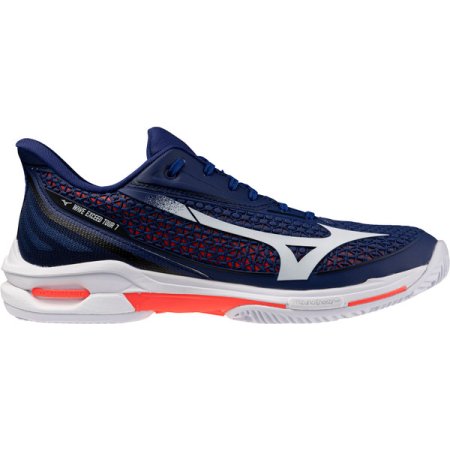 Mizuno Wave Exceed Tour 7 Clay Unisex - Blauw/Wit/Oranje