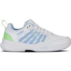 K-Swiss Court Express 2 Clay Dames - wit/blauw/groen