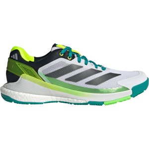 adidas Crazyquick Boost Padel Heren - wit/zwart/groen