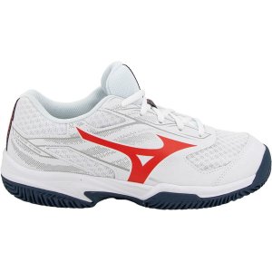 Mizuno Break Shot 5 Clay Junior - Wit/Oranje