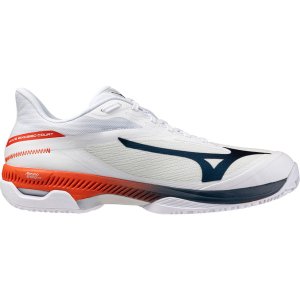 Mizuno Wave Exceed Court Clay Unisex - Wit/Blauw/Oranje