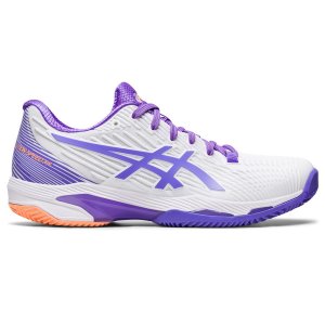 ASICS Solution Speed FF 2 Clay Dames - wit/paars