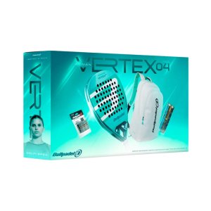 Bullpadel Vertex 04 Pack Dames Padel racket Plus balverpakking, Plus overgrip, Plus rugzak-wit
