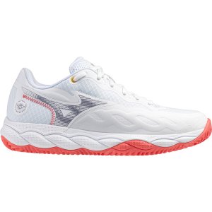 Mizuno Wave Enforce Court Clay Dames - wit/oranje