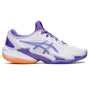 ASICS Court FF 3 Clay Dames - wit/paars