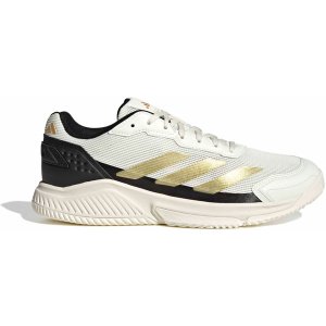 adidas Courtquick Padel Heren - Wit/Zwart/Goud