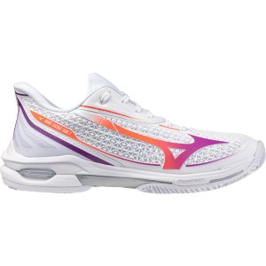 Mizuno Wave Exceed Tour 7 Clay Dames - Wit/Oranje/Paars