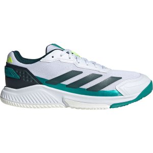 adidas Courtquick Padel Heren - wit/blauw/groen