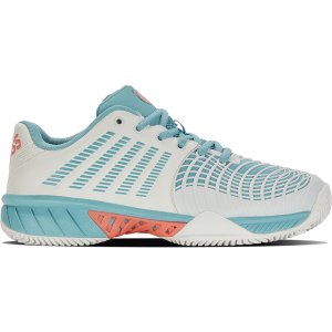 K-Swiss Express Light 3 Clay Dames - wit/blauw/oranje